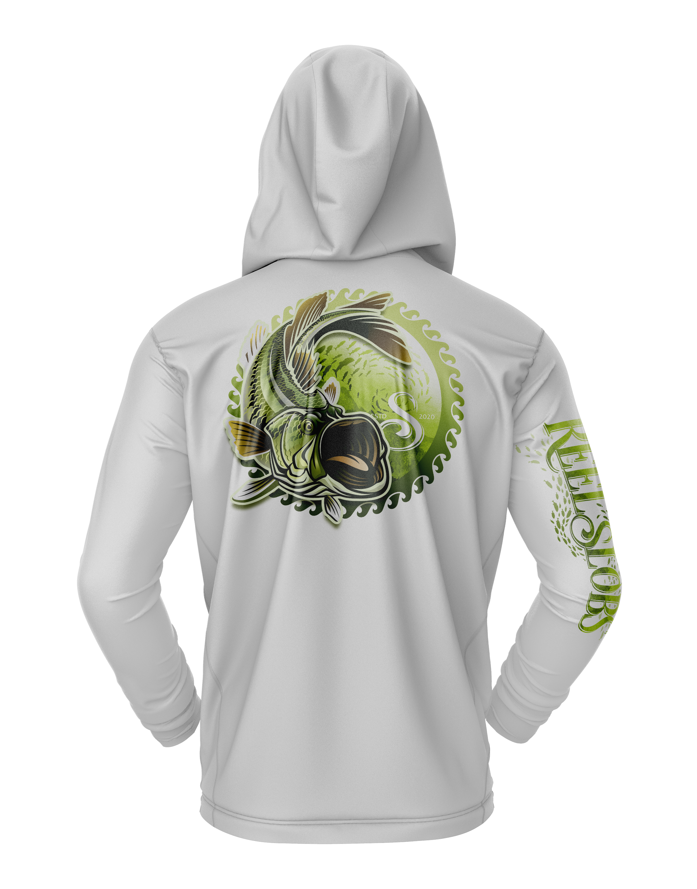 Large Mouth Bass Wave Hooded
